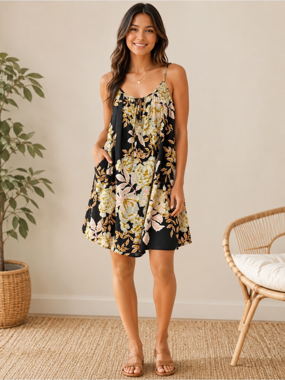 Mabel Floral Swing Dress | Size Small | Fully Lined